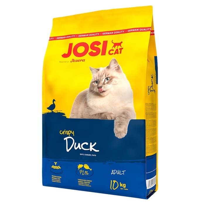 Josera JosiCat Crispy Duck sausā kaķu barība kaķiem ar pīli un zivīm 10 kg